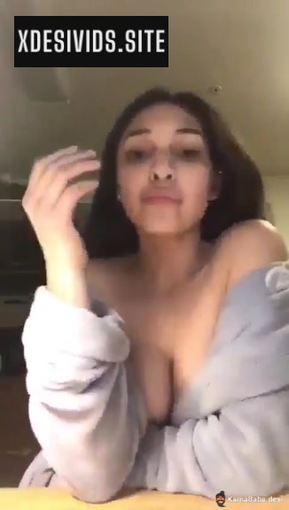 Hot Naked NRI Girl Playing with Her Spit